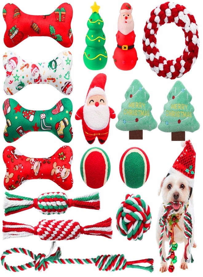 Suilung 16 Pcs Christmas Dog Advent Calendar 2025 Santa Claus Squeaky Toys Xmas Candy Cane Interactive Ball and Bones Chew Toy for Small Medium Large Pets Puppy Teething Training Gift(Xmas) - Image 1